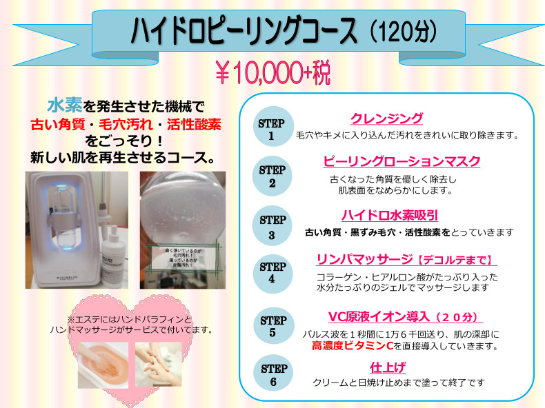 ハイドロピーリングコース